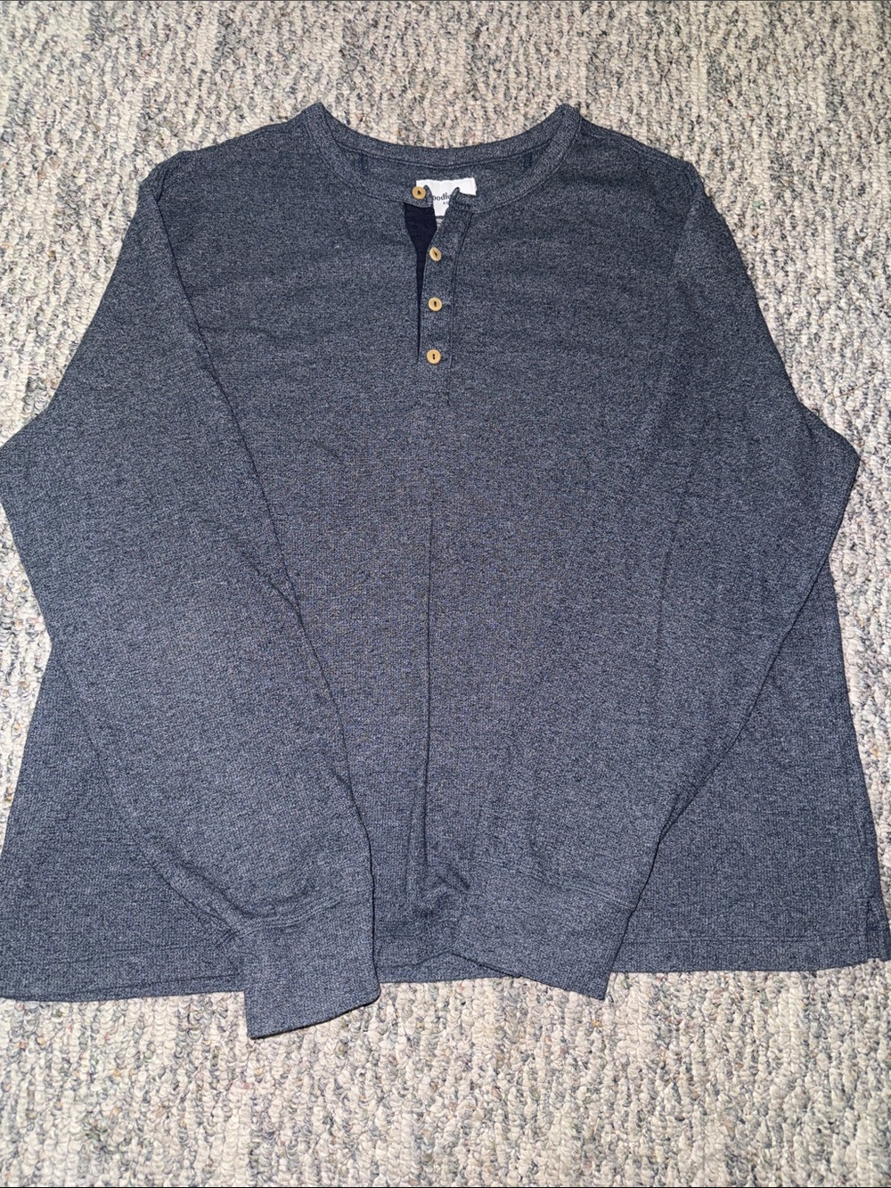 Goodfellow & Co Dark Heather Gray Long-Sleeve Henley